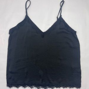 Black Paper Label Lace Camisole